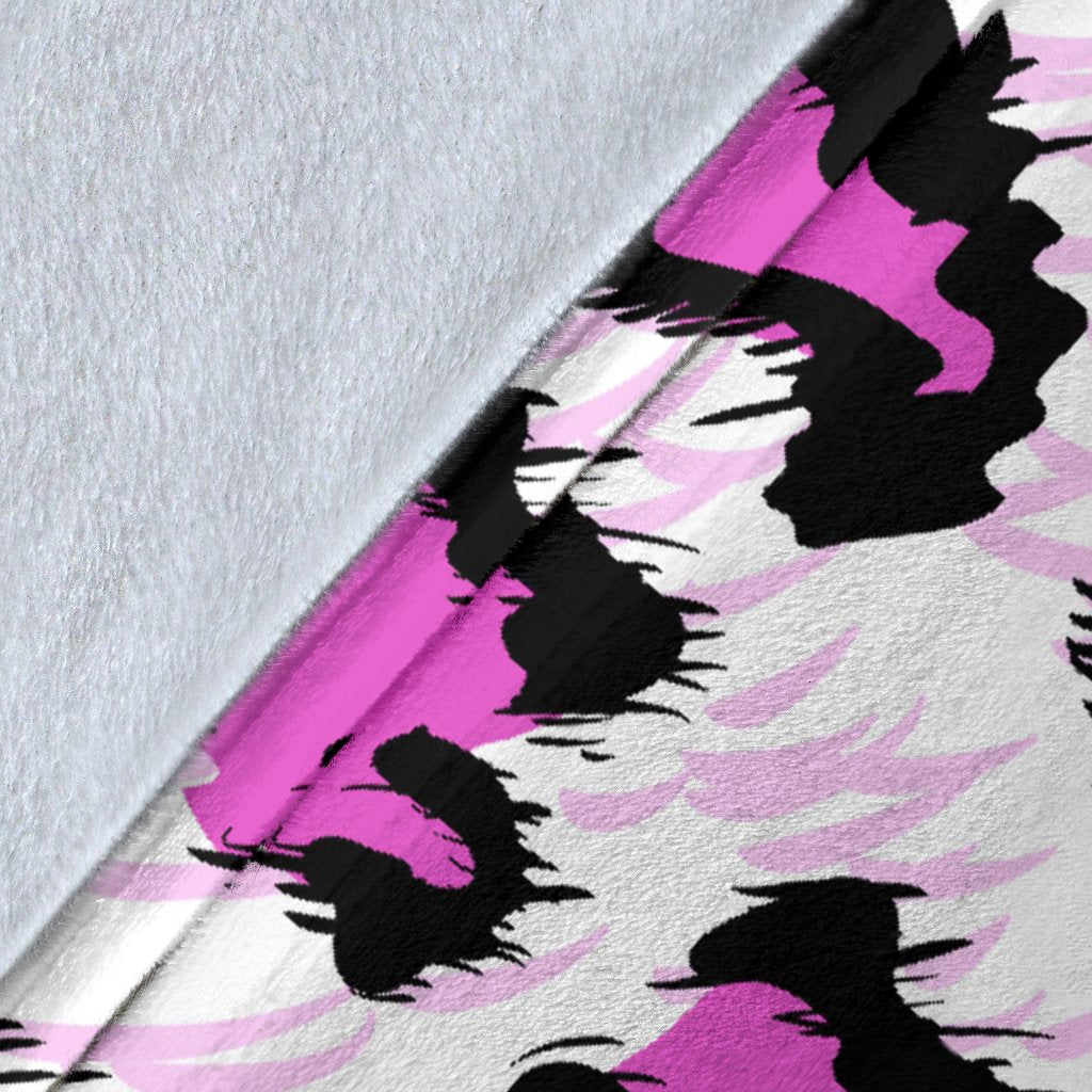 Leopard Pink Skin Print Fleece Blanket