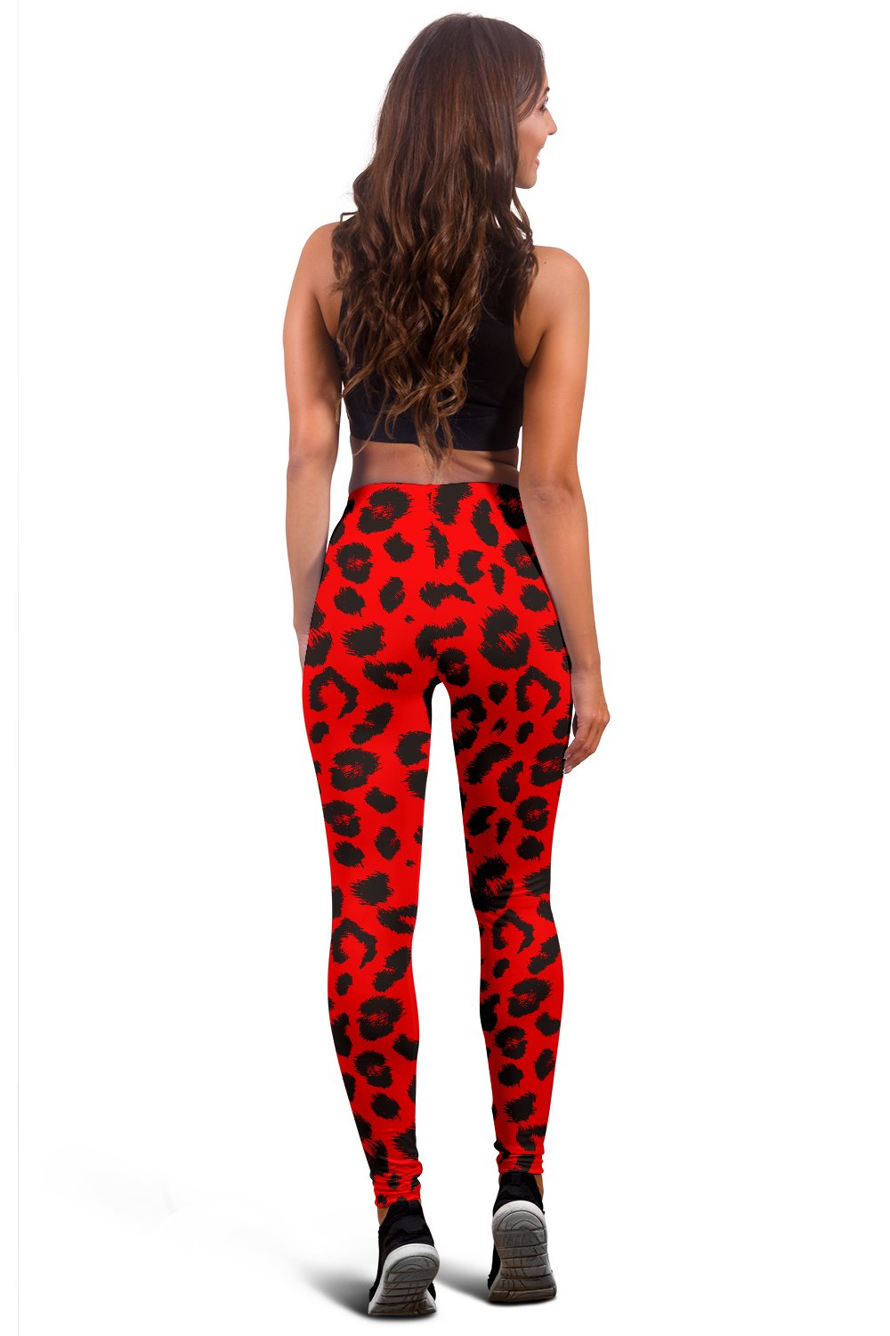 Leopard Red Skin Print Women Leggings