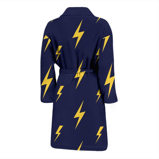 Lightning Thunder Pattern Print Design 03 Men Bathrobe-JORJUNE.COM