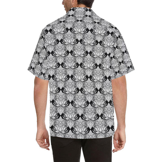 Lotus Mandala Print Pattern Men Aloha Hawaiian Shirt