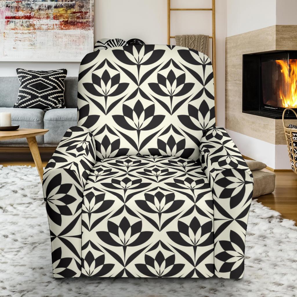 Lotus Pattern Print Single Sofa Slipcover -JTAMIGO.COM