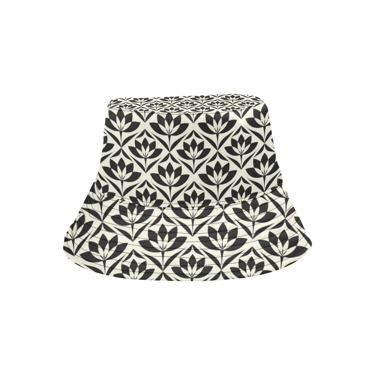 Lotus Pattern Print Unisex Bucket Hat