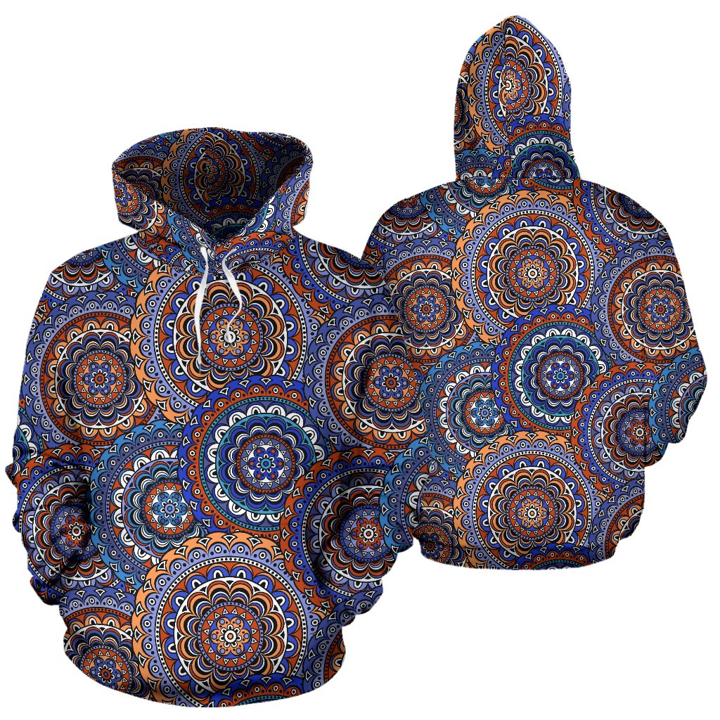 Mandala Boho Chic Design Print Pullover Hoodie
