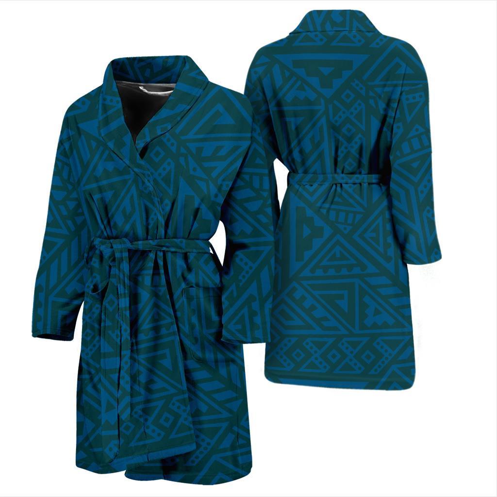 Maori Pattern Print Design 03 Men Bathrobe-JORJUNE.COM