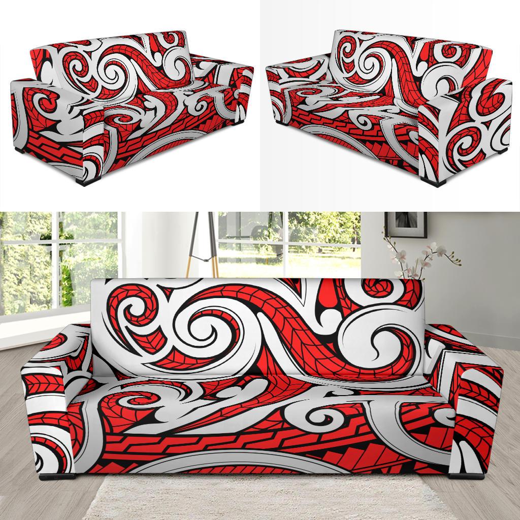 Maori Polynesian Themed Design Print Sofa Slipcover-JTAMIGO.COM