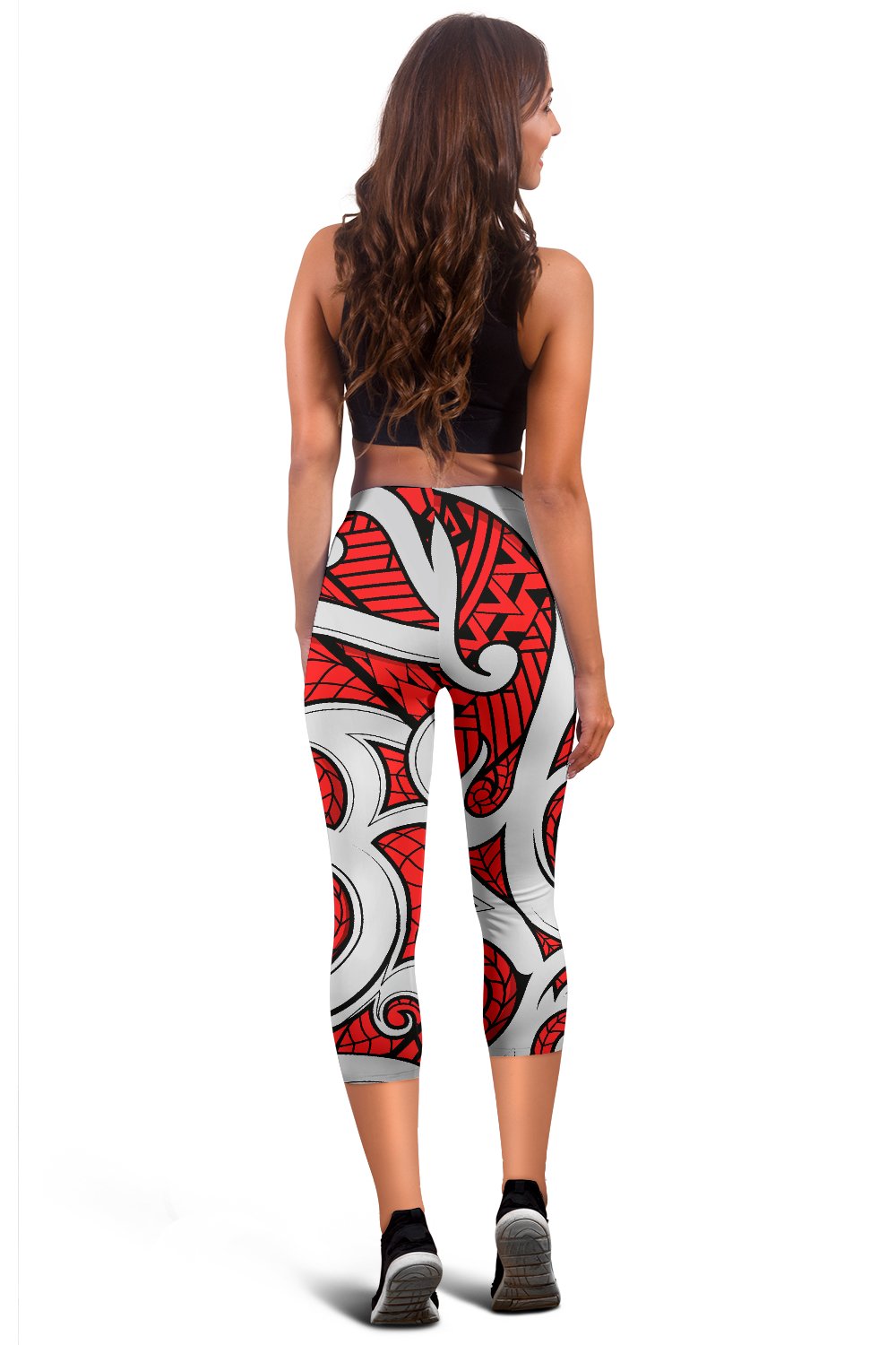Maori Polynesian Themed Design Print Women Capris