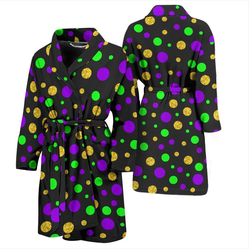 Mardi Gras Pattern Print Design 07 Men Bathrobe-JORJUNE.COM