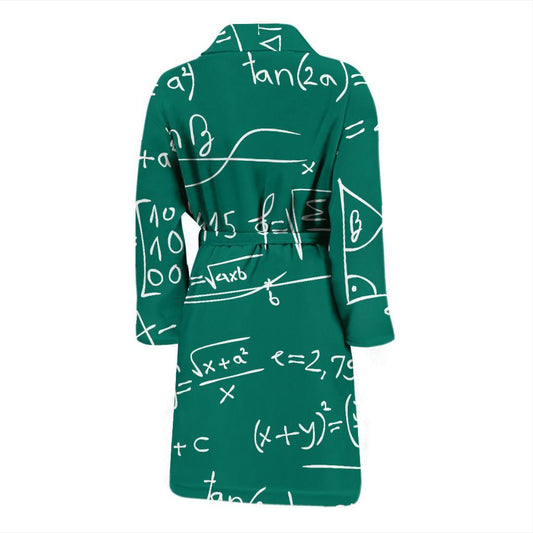 Math Pattern Print Design 01 Men Bathrobe-JORJUNE.COM