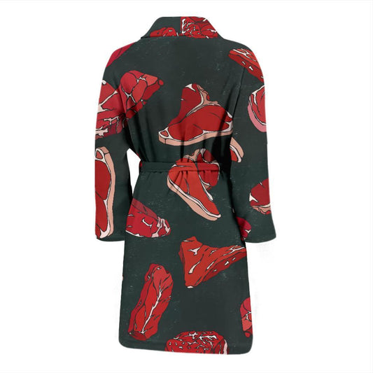 Meat Pattern Print Design 01 Men Bathrobe-JORJUNE.COM