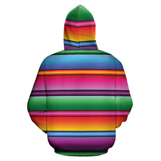 Mexican Blanket Colorful Print Pattern Pullover Hoodie