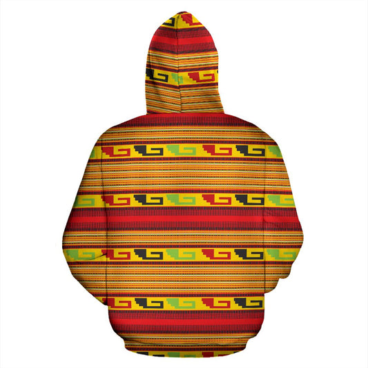 Mexican Blanket Ornament Print Pattern Pullover Hoodie