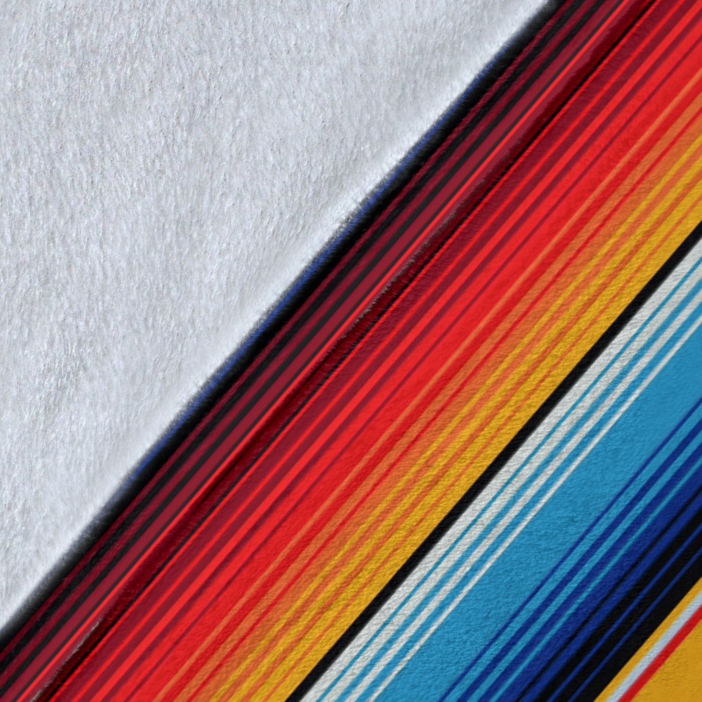 Mexican Blanket Stripe Print Pattern Fleece Blanket