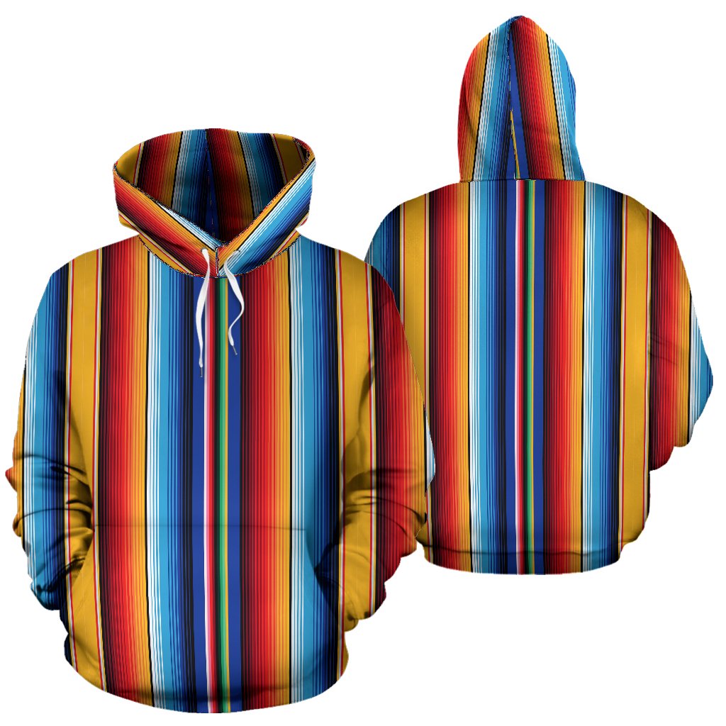 Mexican Blanket Stripe Print Pattern Pullover Hoodie