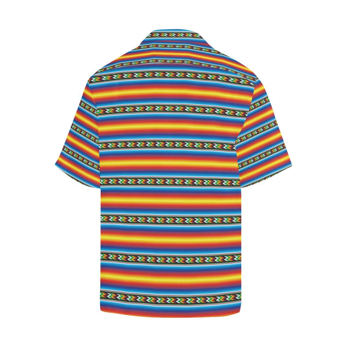 Mexican Blanket ZigZag Print Pattern Men Aloha Hawaiian Shirt