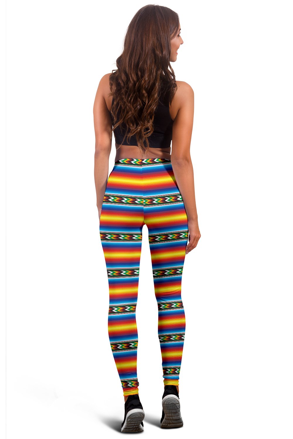 Mexican Blanket ZigZag Print Pattern Women Leggings