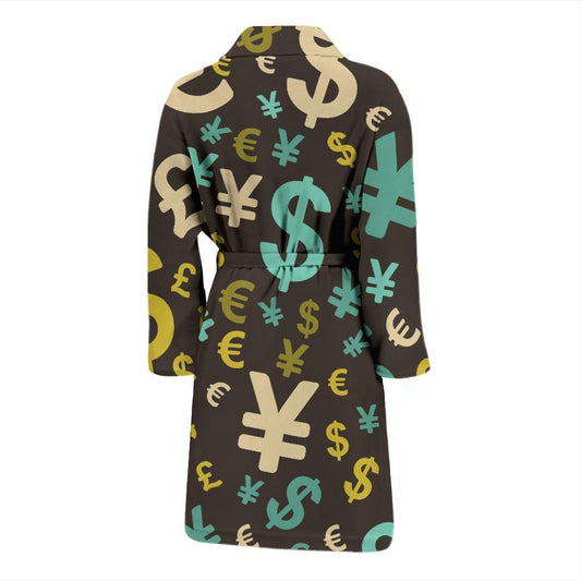 Money Pattern Print Design 01 Men Bathrobe-JORJUNE.COM