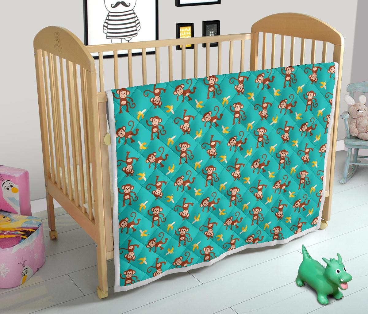 Monkey Banana Design Themed Print Premium Quilt-JTAMIGO.COM