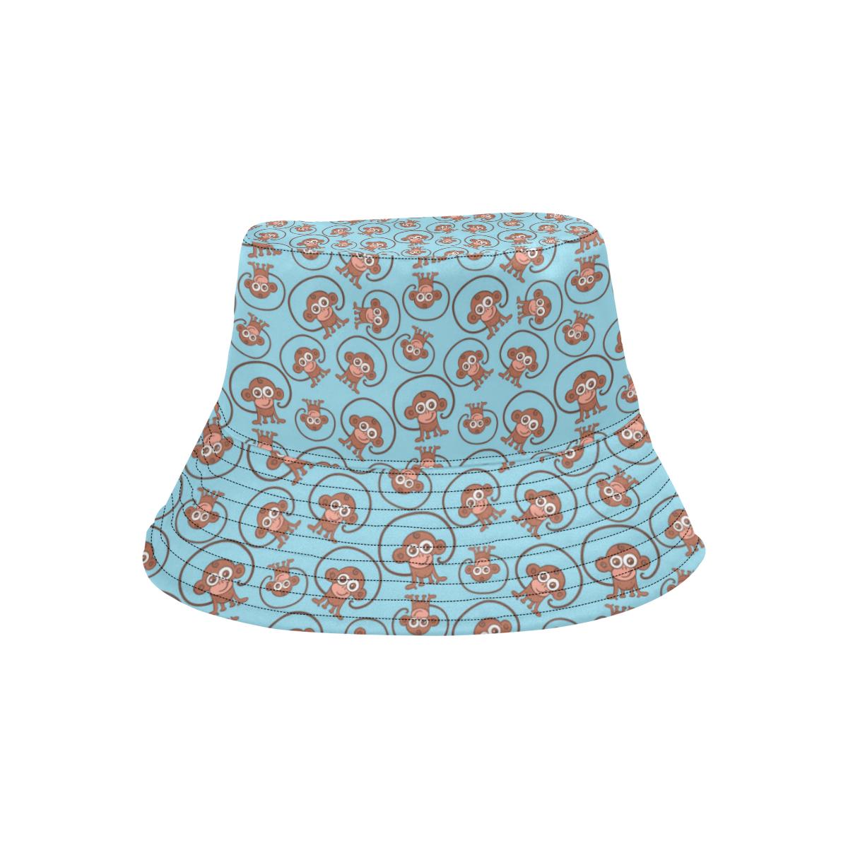Monkey Cute Design Themed Print Unisex Bucket Hat