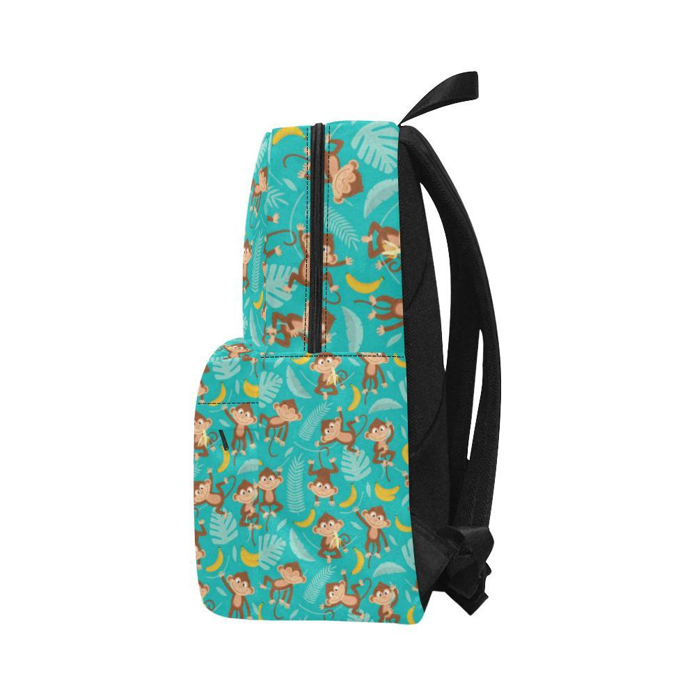 Monkey Happy Design Themed Print Waterproof Backpack-JTAMIGO.COM