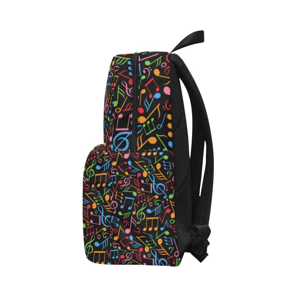 Music Note Colorful Themed Print Waterproof Backpack-JTAMIGO.COM