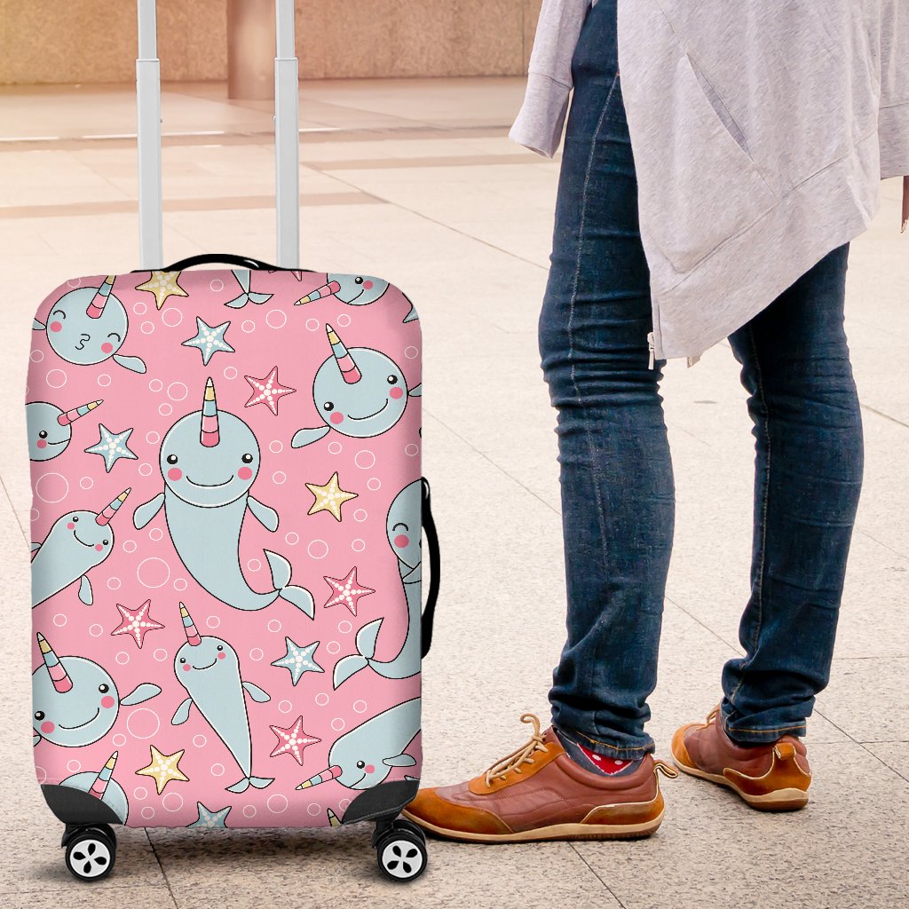 Narwhal Cartoon Cute Print Luggage Cover Protector