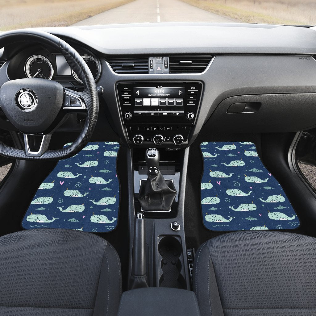 Narwhal Design Print Car Floor Mats