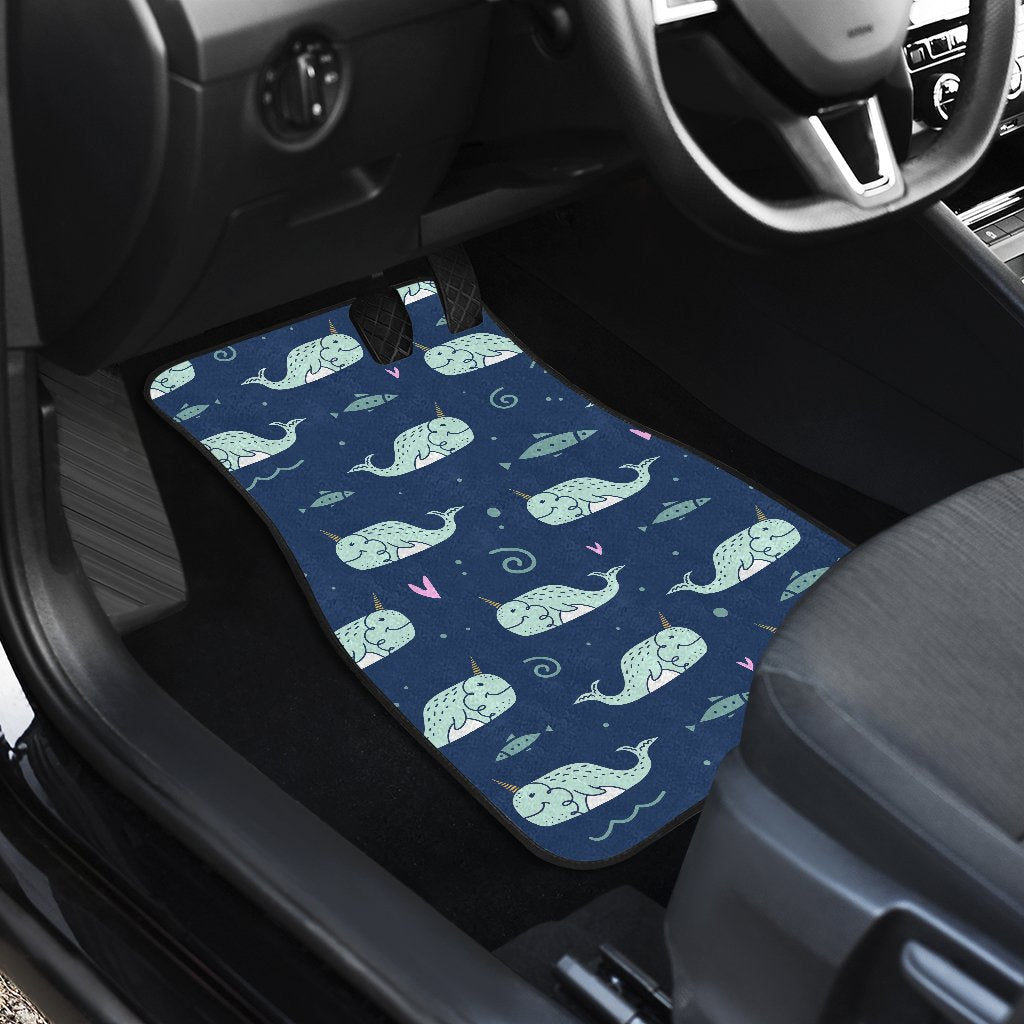 Narwhal Design Print Car Floor Mats
