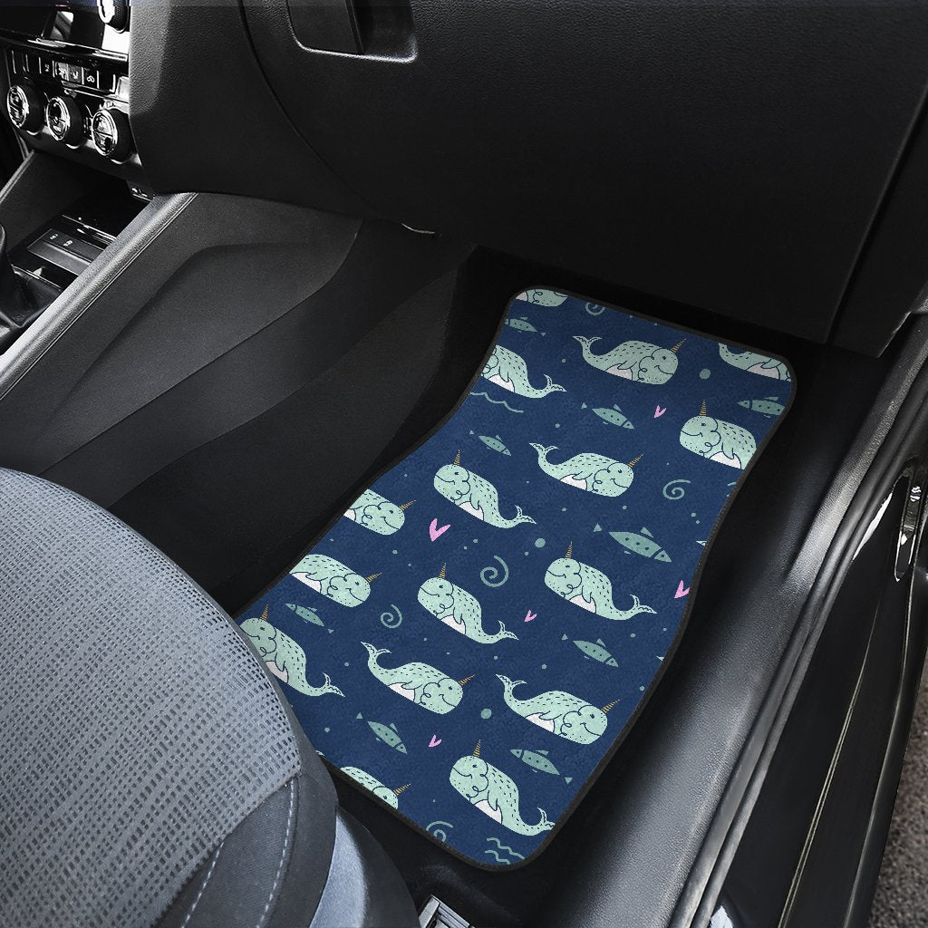 Narwhal Design Print Car Floor Mats