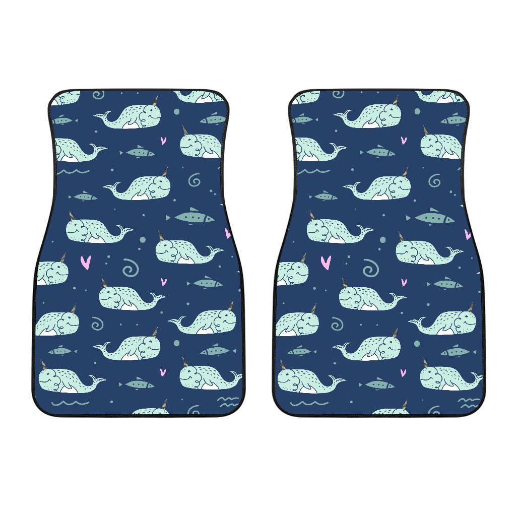 Narwhal Design Print Car Floor Mats