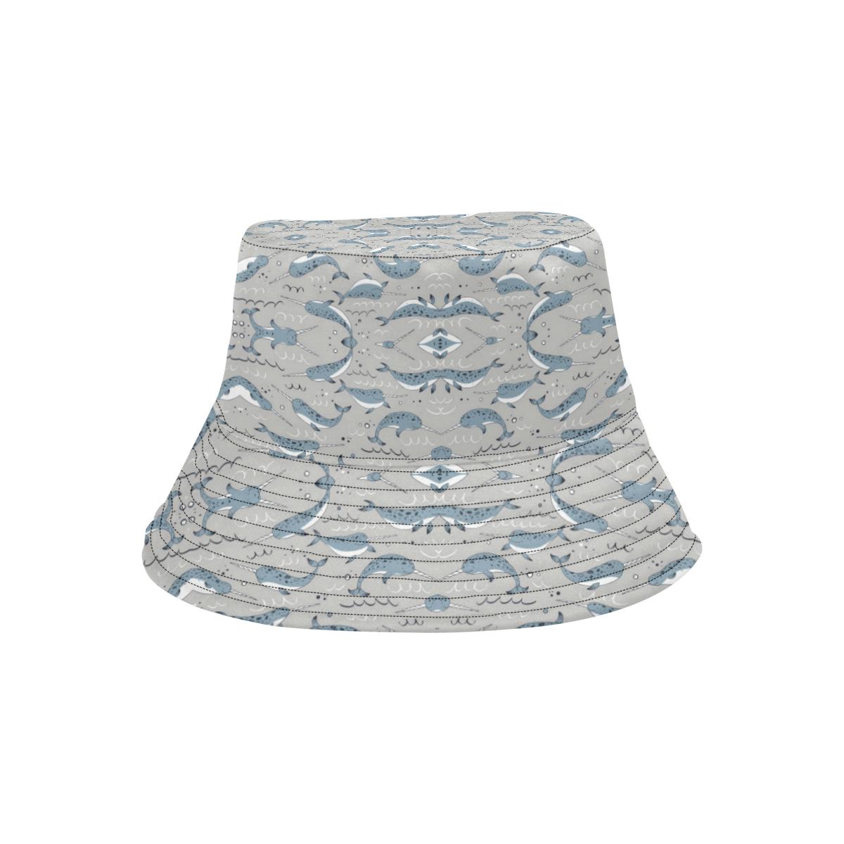 Narwhal Pattern Print Unisex Bucket Hat