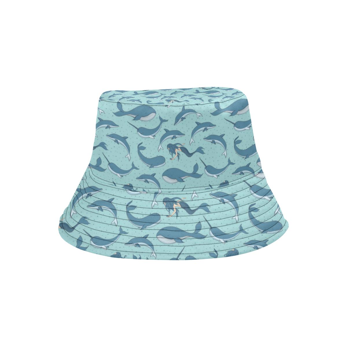 Narwhal Themed Print Unisex Bucket Hat