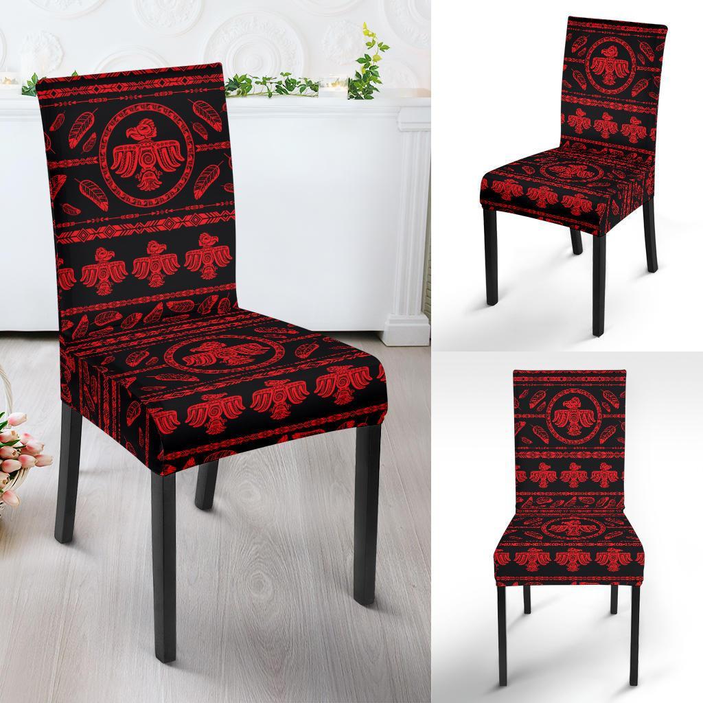 Native American Eagle Themed Print Dining Chair Slipcover-JTAMIGO.COM