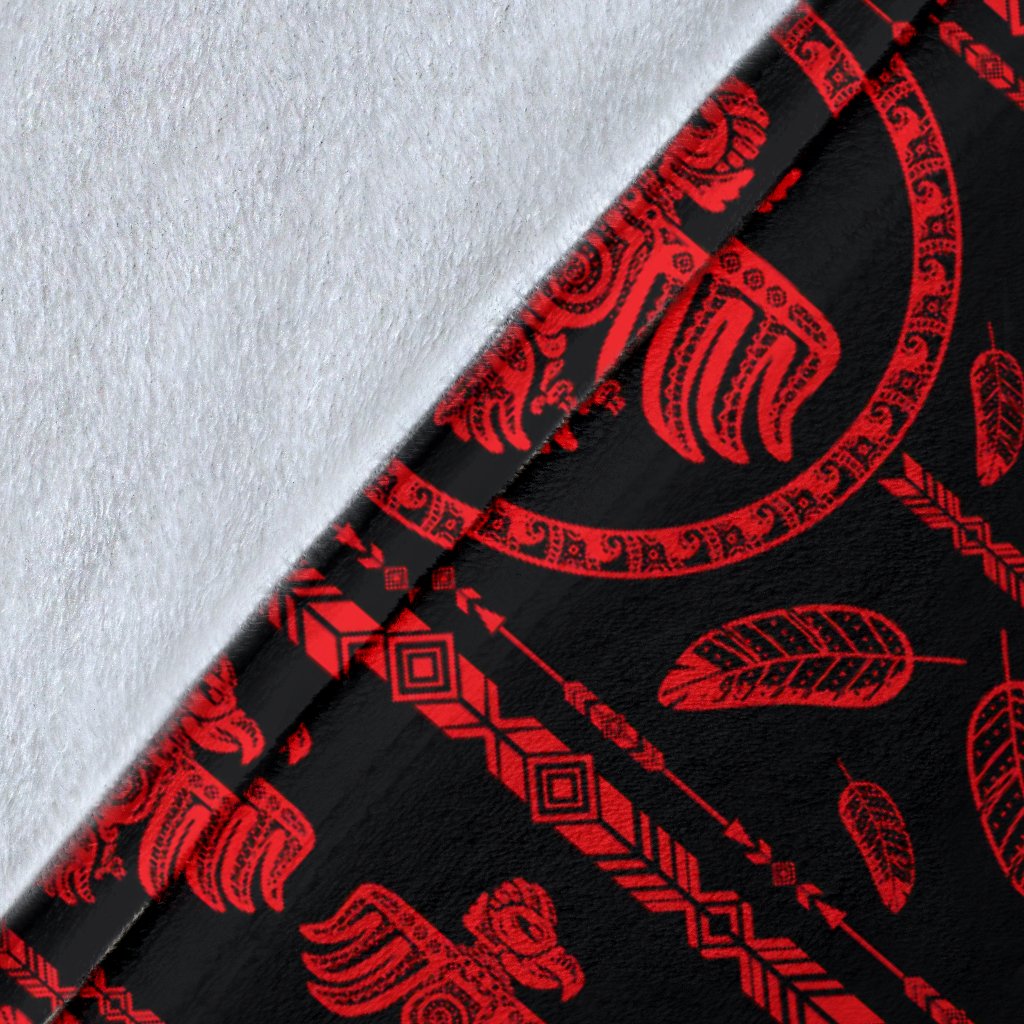 Native American Eagle Themed Print Fleece Blanket