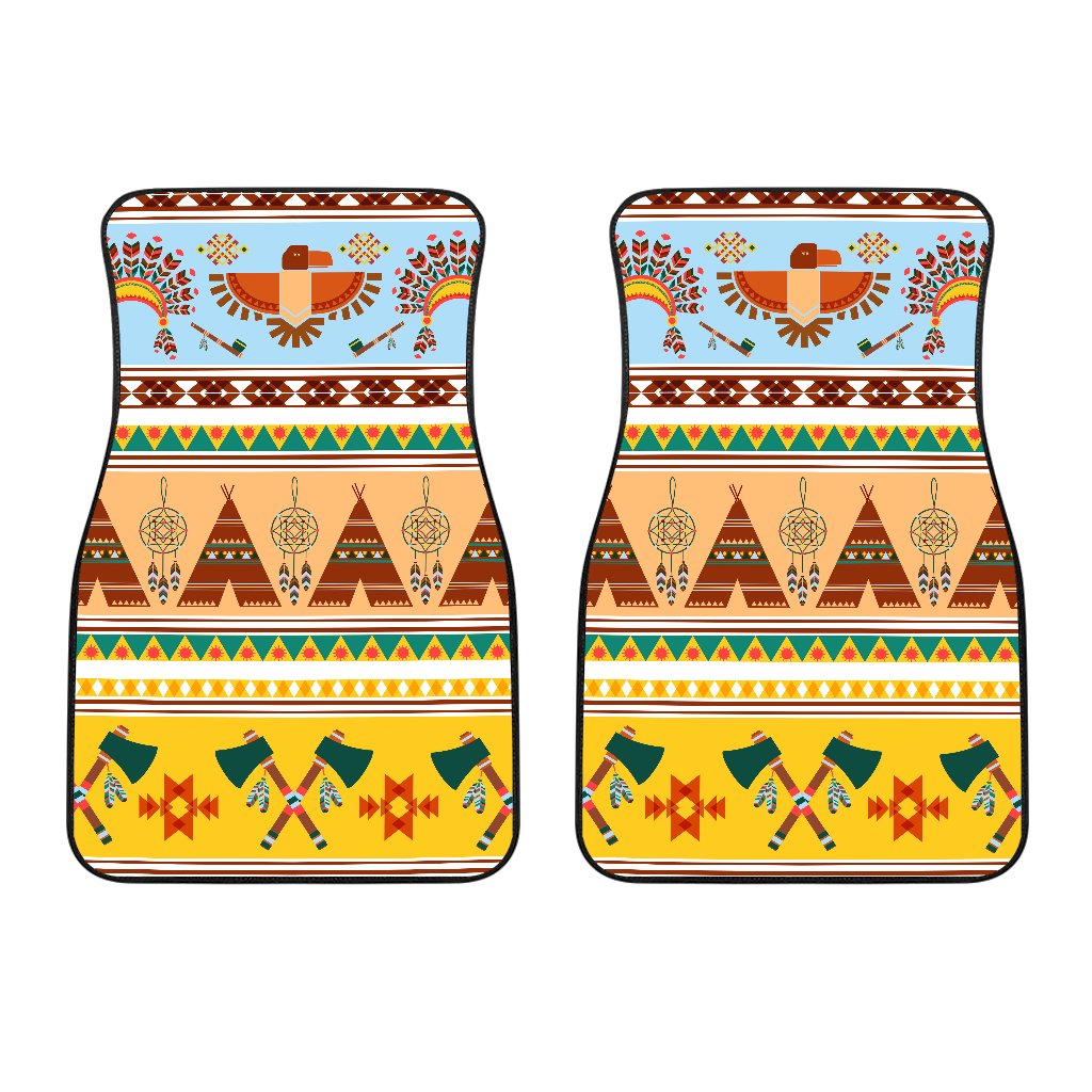 Native American Pattern Design Print Car Floor Mats