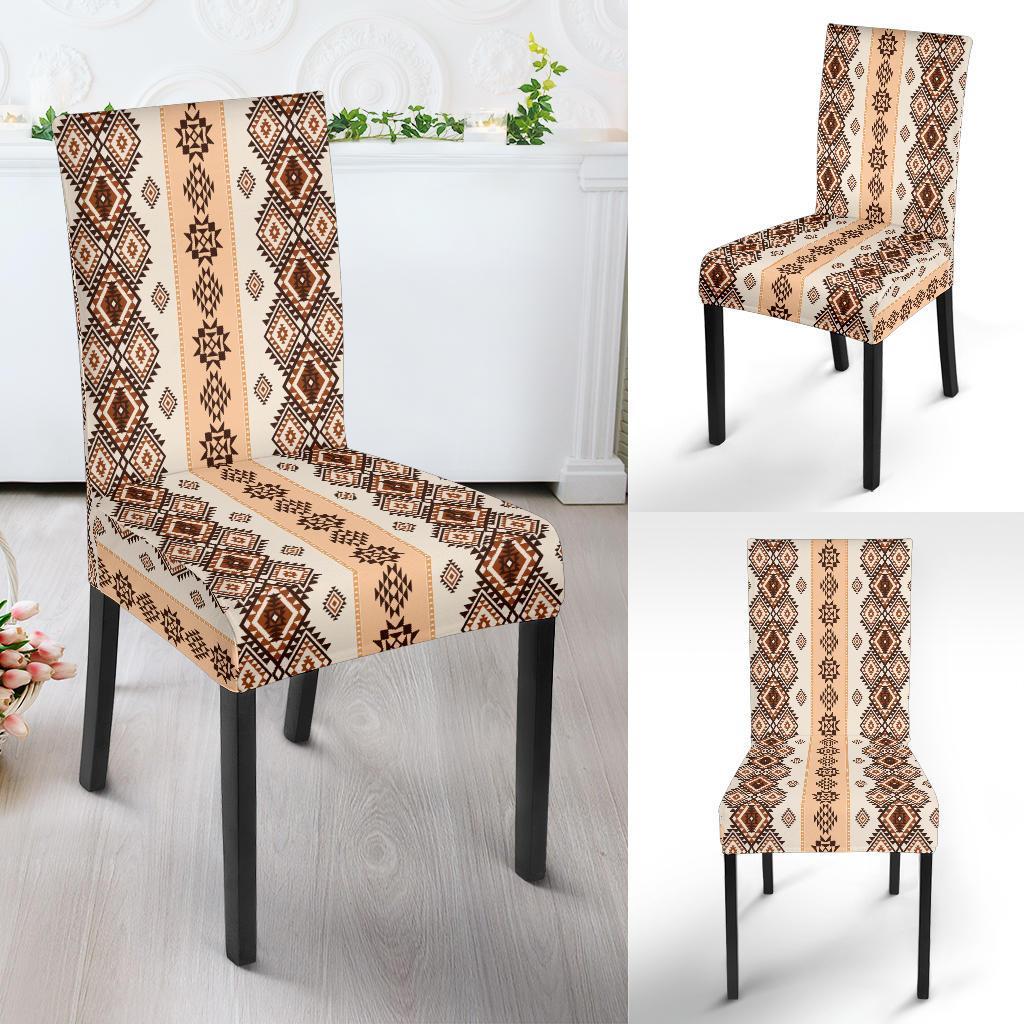 Native Classic Pattern Print Dining Chair Slipcover-JTAMIGO.COM