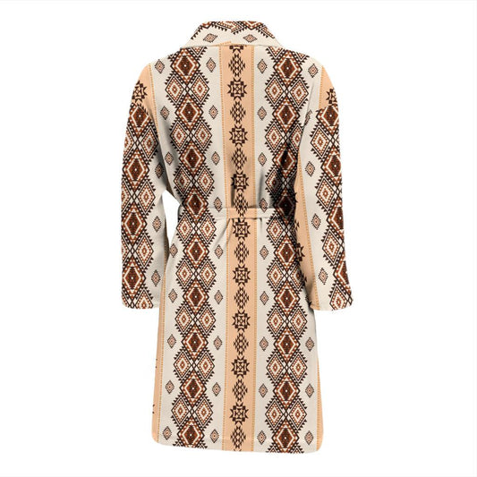 Native Classic Pattern Print Men Bath Robe-JTAMIGO.COM