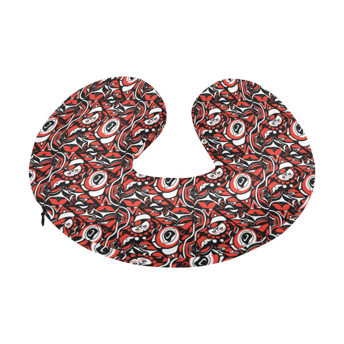 Native North American Themed Print U-Shaped Travel Neck Pillow-JTAMIGO.COM