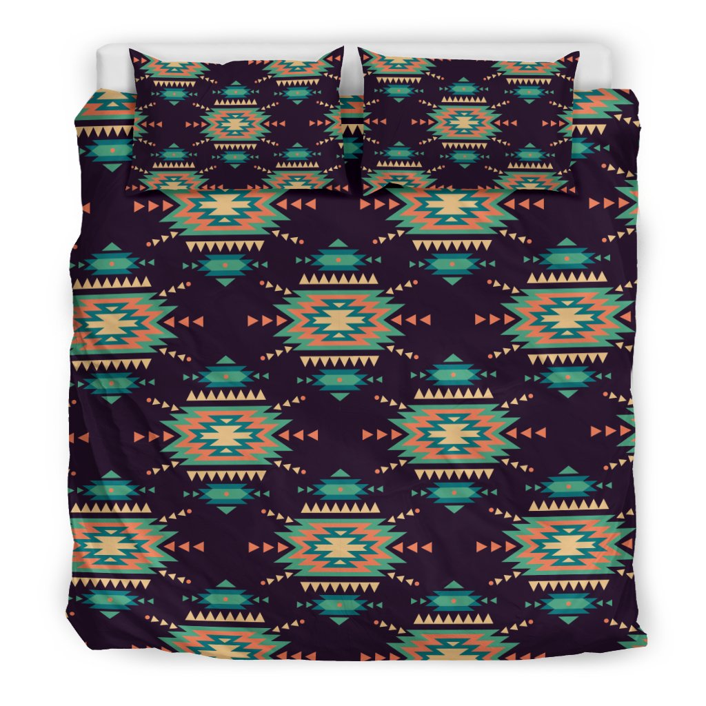 Navajo Geometric Style Print Pattern Duvet Cover Bedding Set