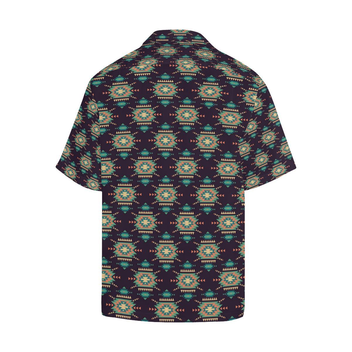 Navajo Geometric Style Print Pattern Men Aloha Hawaiian Shirt