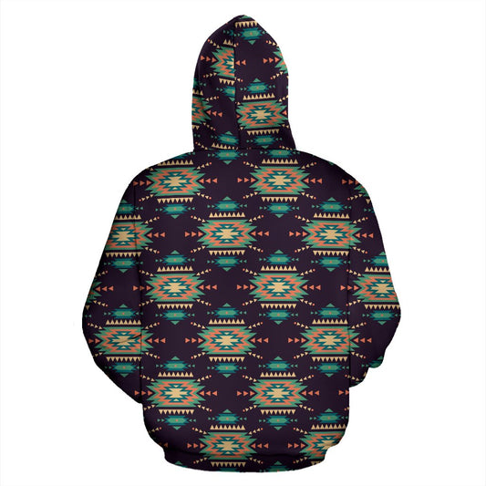Navajo Geometric Style Print Pattern Pullover Hoodie