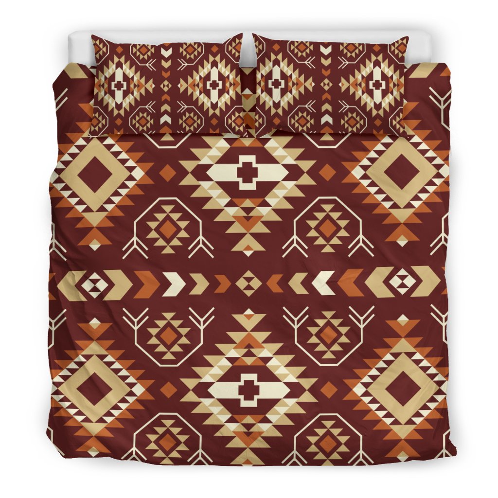 Navajo Native Color Print Pattern Duvet Cover Bedding Set