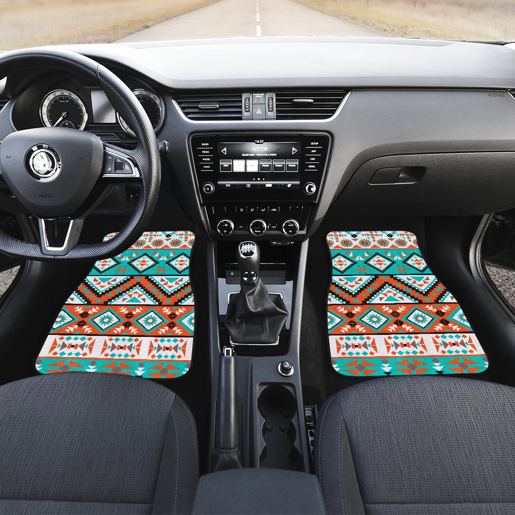 Navajo Style Print Pattern Car Floor Mats