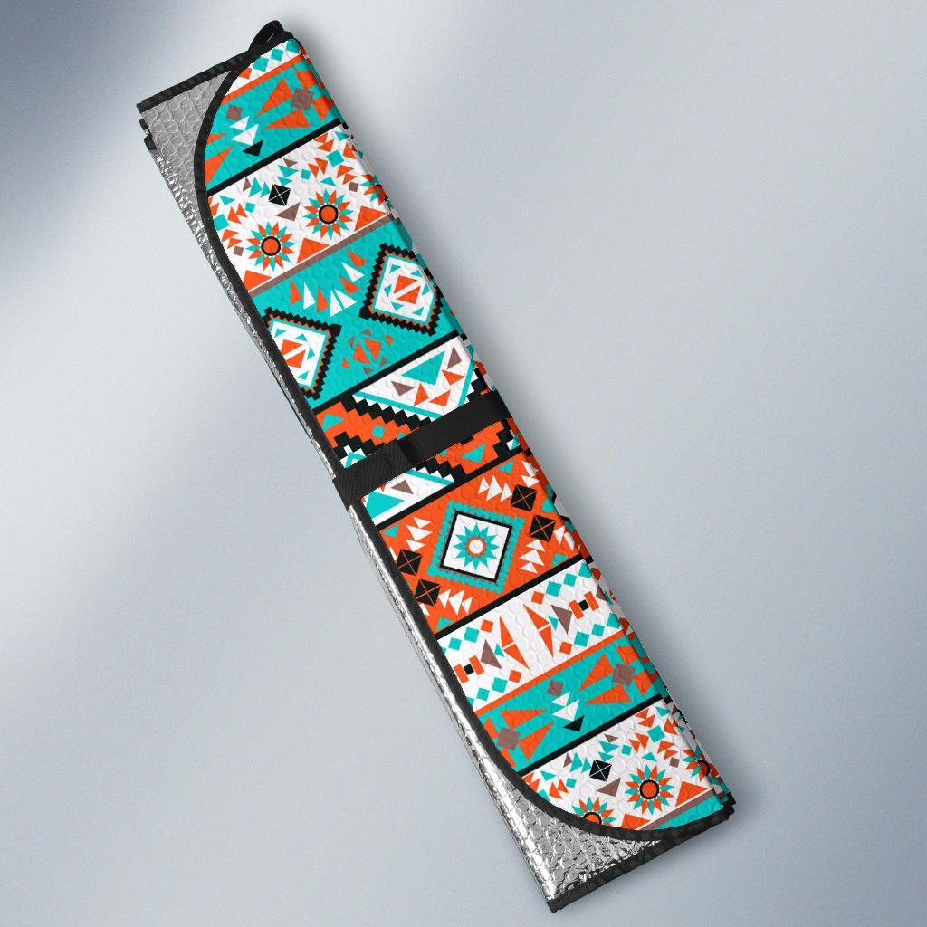 Navajo Style Print Pattern Car Sun Shade For Windshield