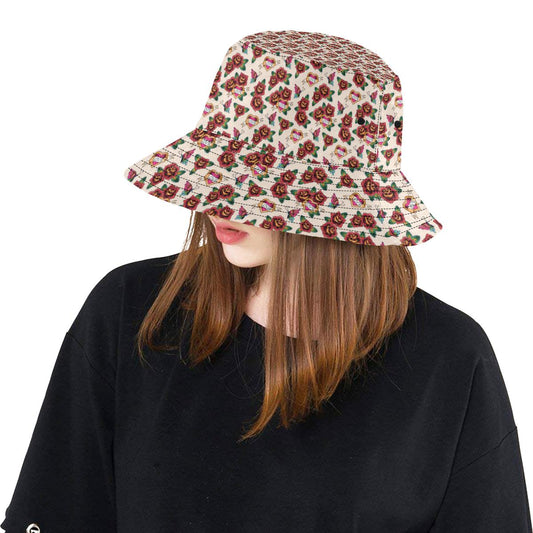 Old School Tattoo Rose Pattern Unisex Bucket Hat