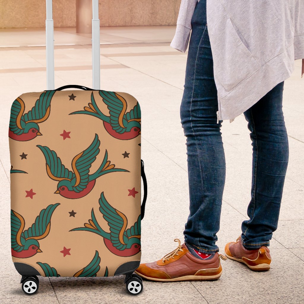 Old School Tattoo Swallow Design Luggage Cover Protector