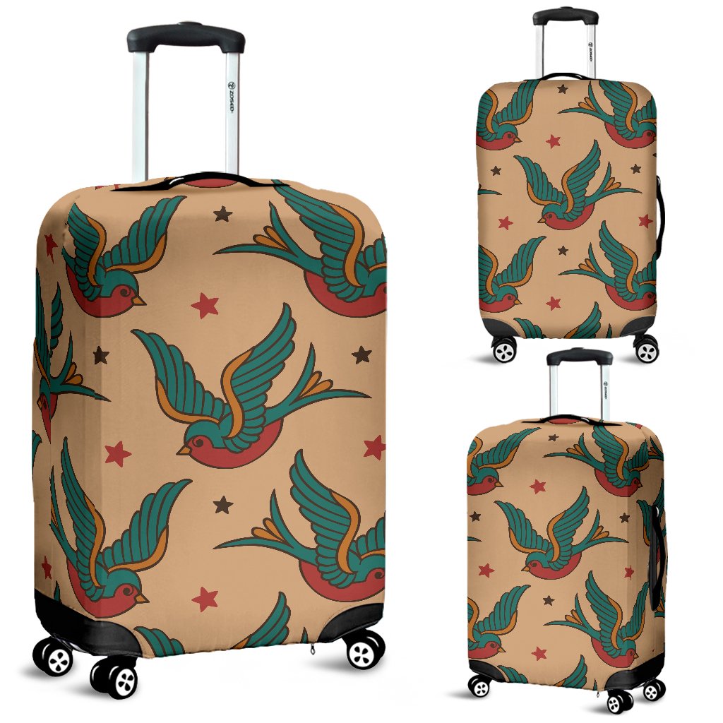 Old School Tattoo Swallow Design Luggage Cover Protector