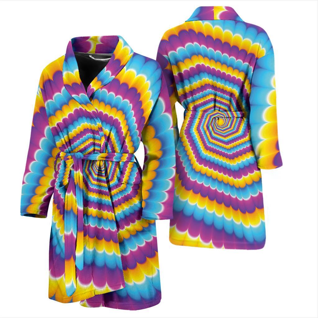 Optical illusion Pattern Print Design A04 Men Bathrobe-JORJUNE.COM