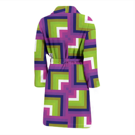 Optical illusion Pattern Print Design A05 Men Bathrobe-JORJUNE.COM