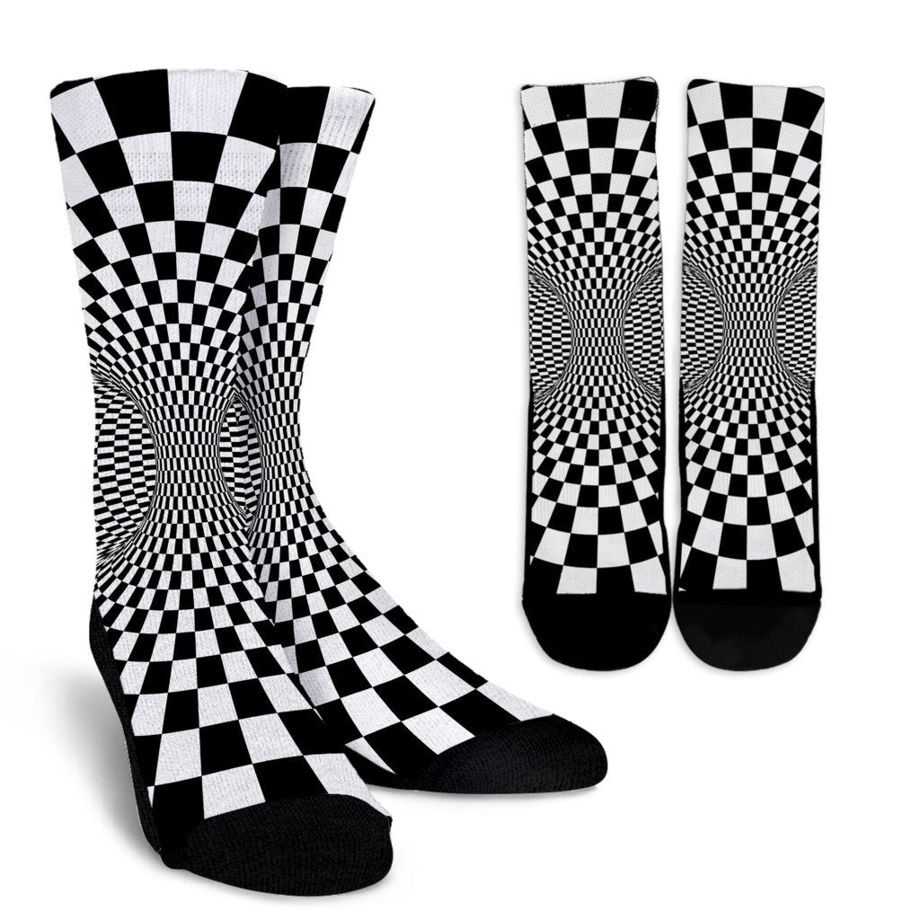 Optical illusion Projection Torus Crew Socks