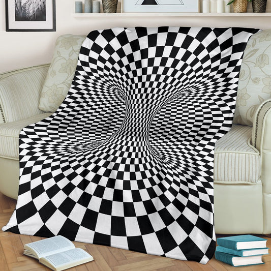Optical illusion Projection Torus Fleece Blanket